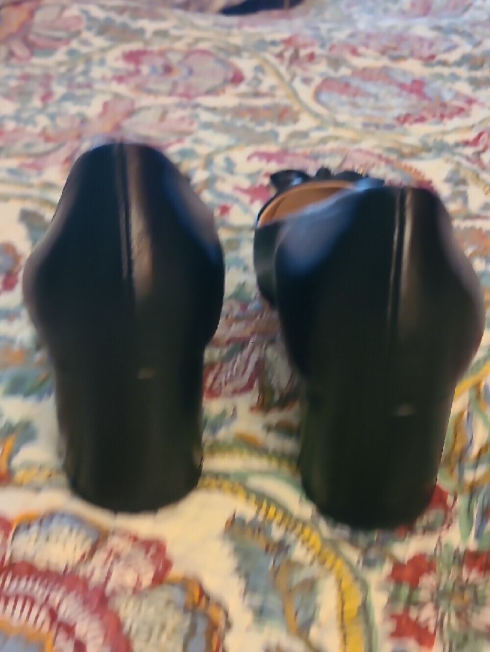 kate spade Black Leather Bow Ballet Pumps with Gold Charm Accents - Picture 5 of 7
